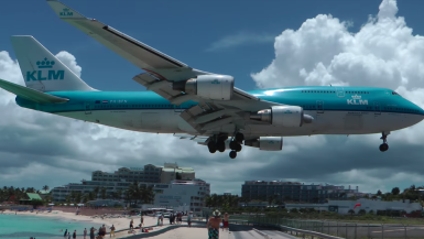 St Martin Airport Landing