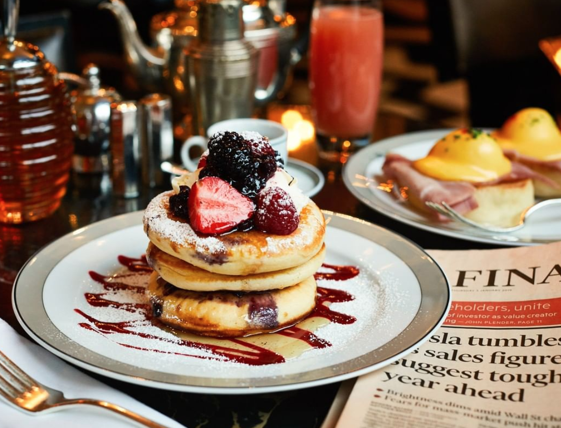 Pancakes With Berries Breakfast In London