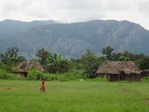 a serene and remote ghanaian village