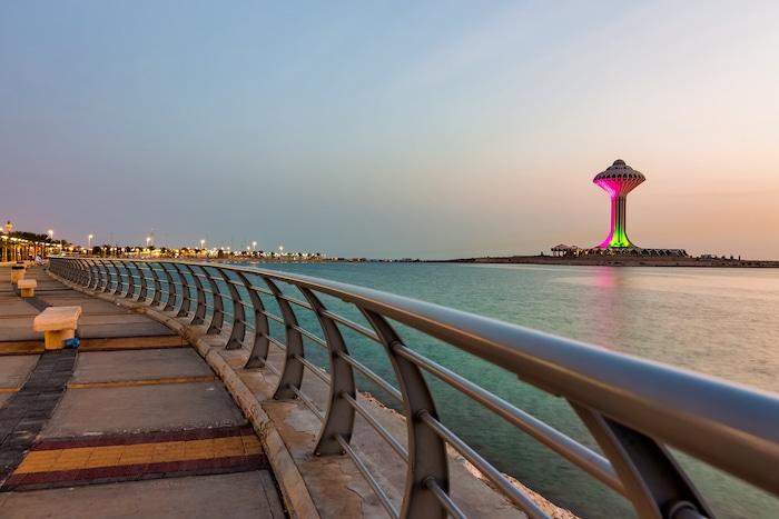 Morning view at Khobar seaside Saudi Arabia.