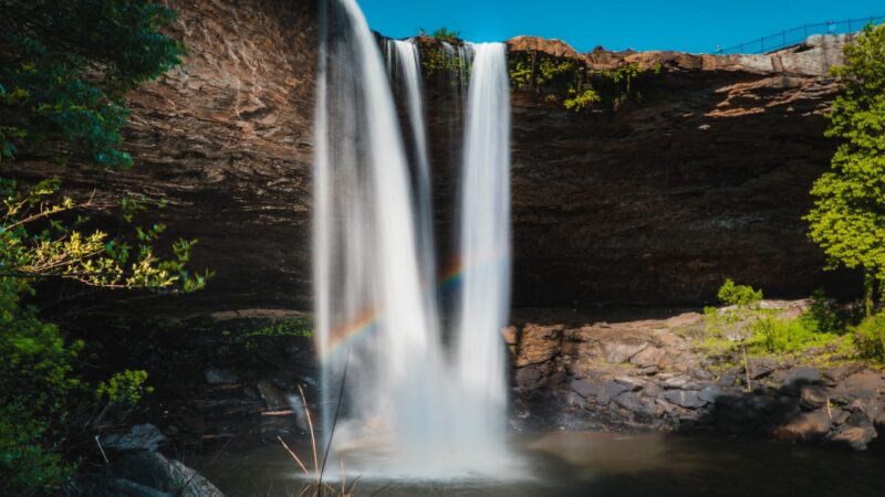 Sunrise over DeSoto Falls.